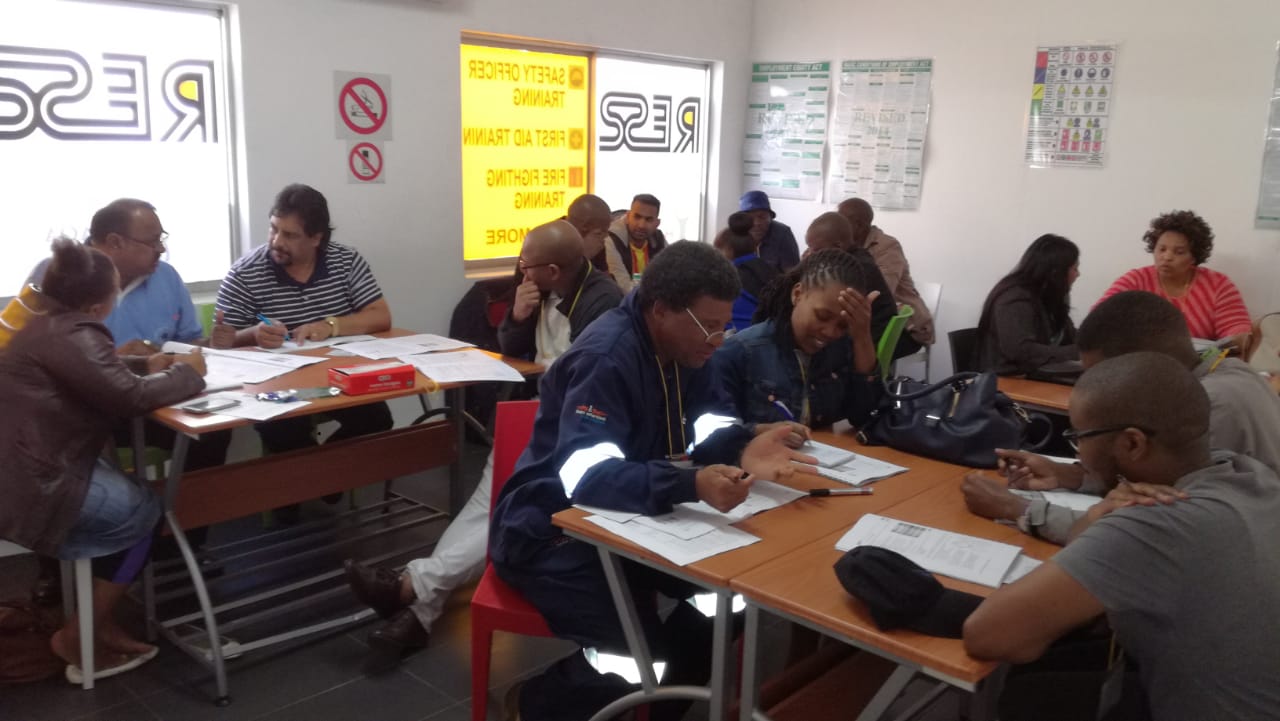 Full RESS training room during a first aid and fire fighting course