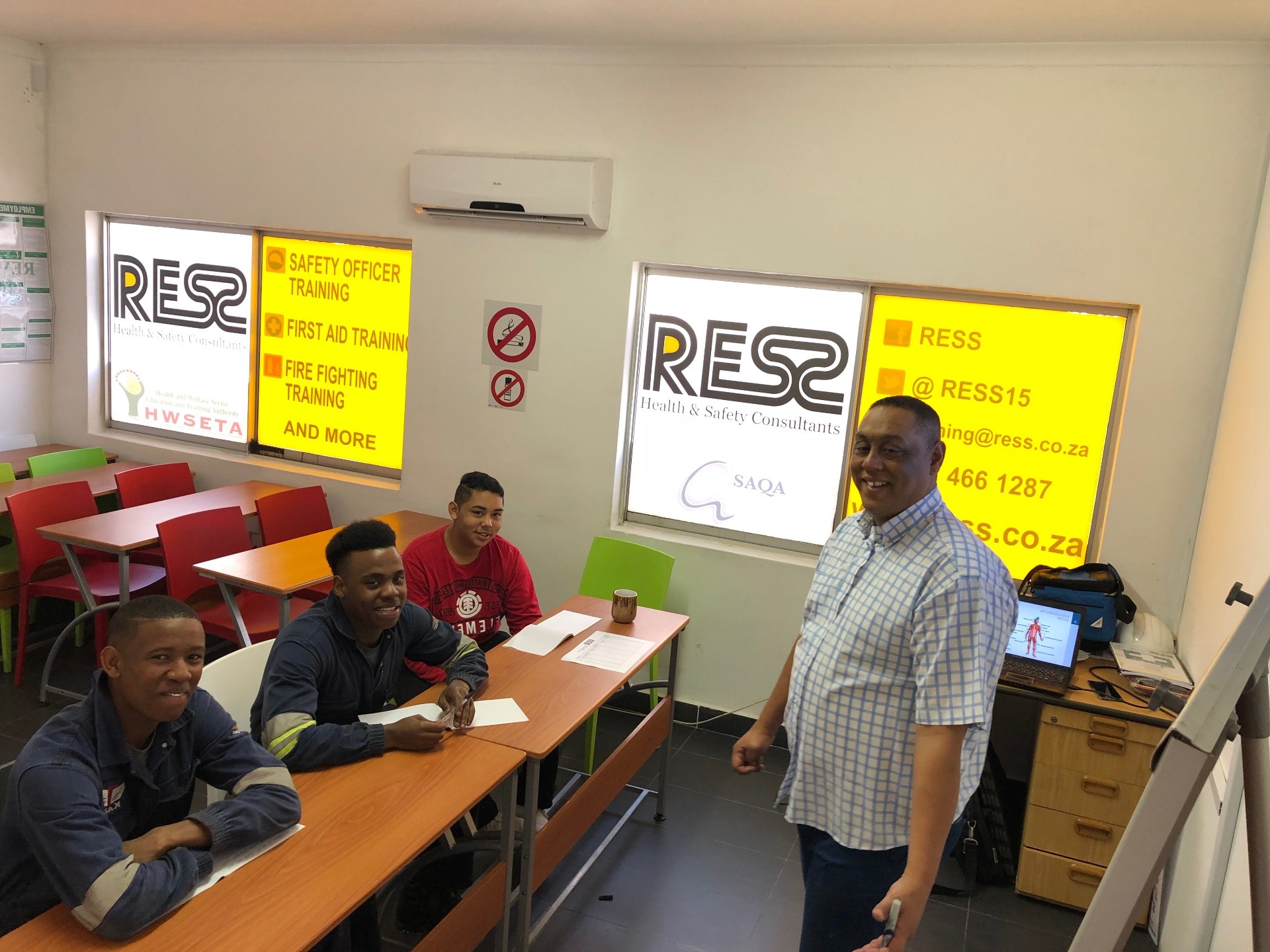 RESS accredited training room during a safety officer course